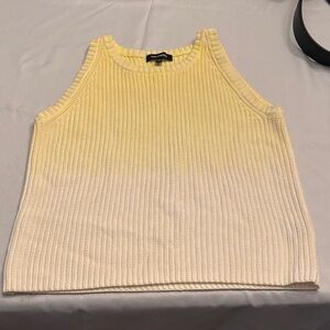 525 America Yellow and Cream Ribbed Tank Top